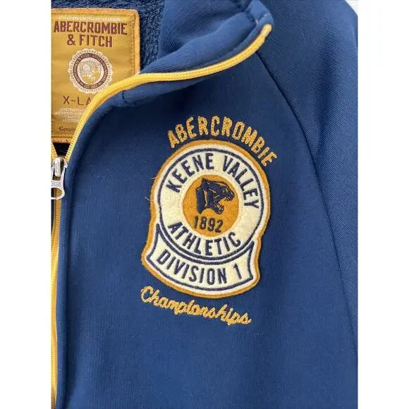 Vintage Abercrombie & Fitch Keene Valley Athletic Full Zip Track Jacket Men's XL - Picture 3 of 9